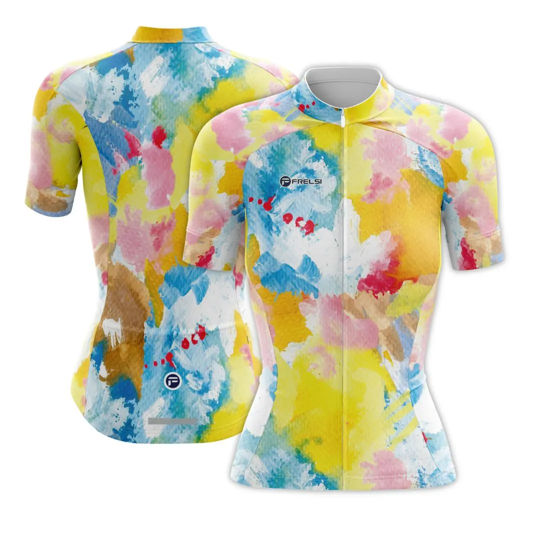 Watercolor Pedal Splash| Women's Short Sleeve Cycling Set