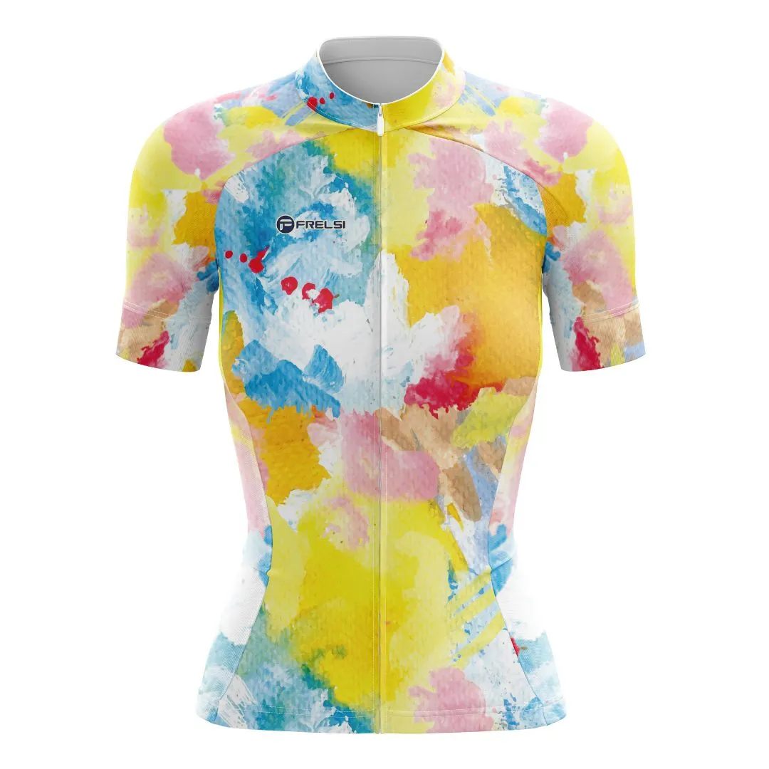 Watercolor Pedal Splash| Women's Short Sleeve Cycling Set