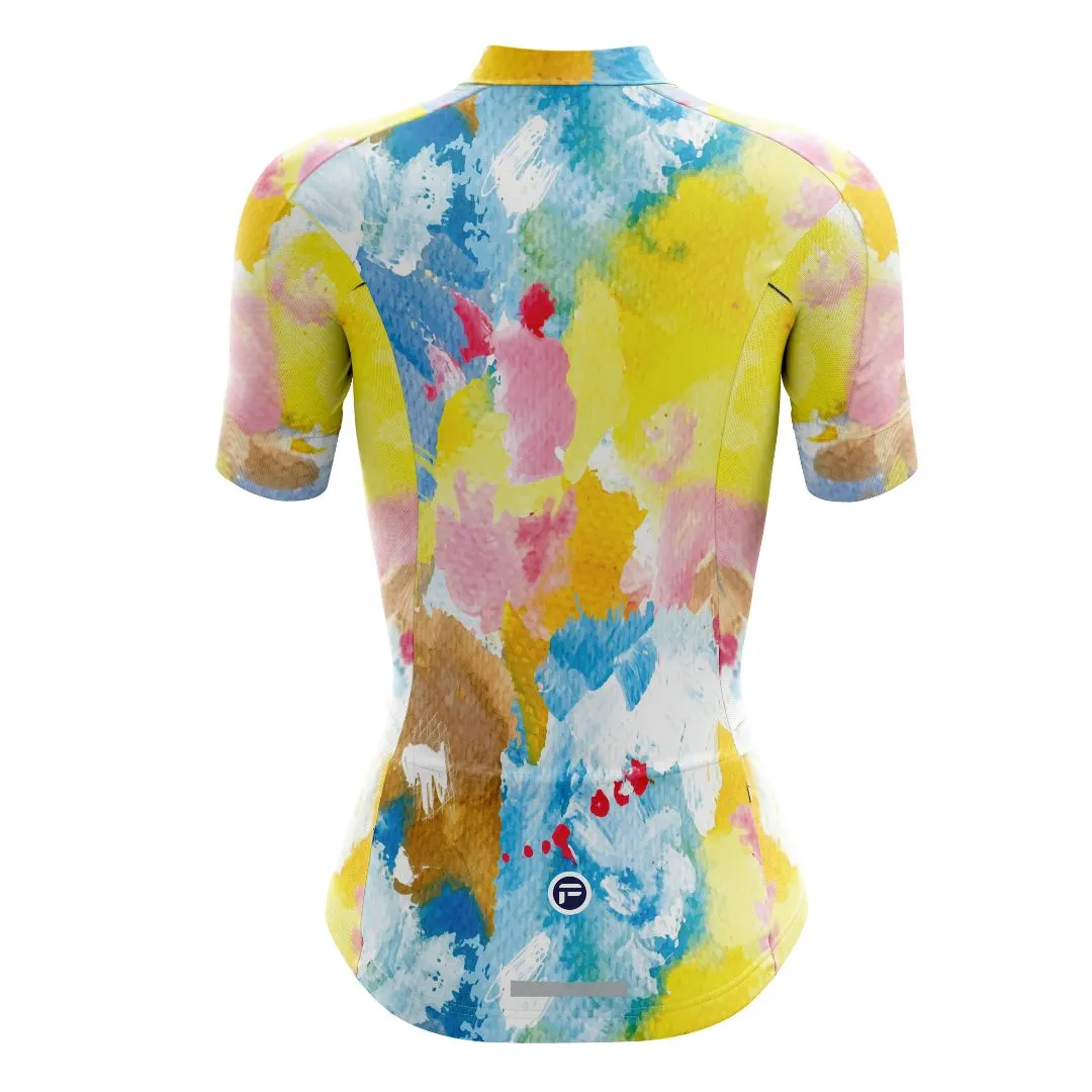 Watercolor Pedal Splash| Women's Short Sleeve Cycling Set