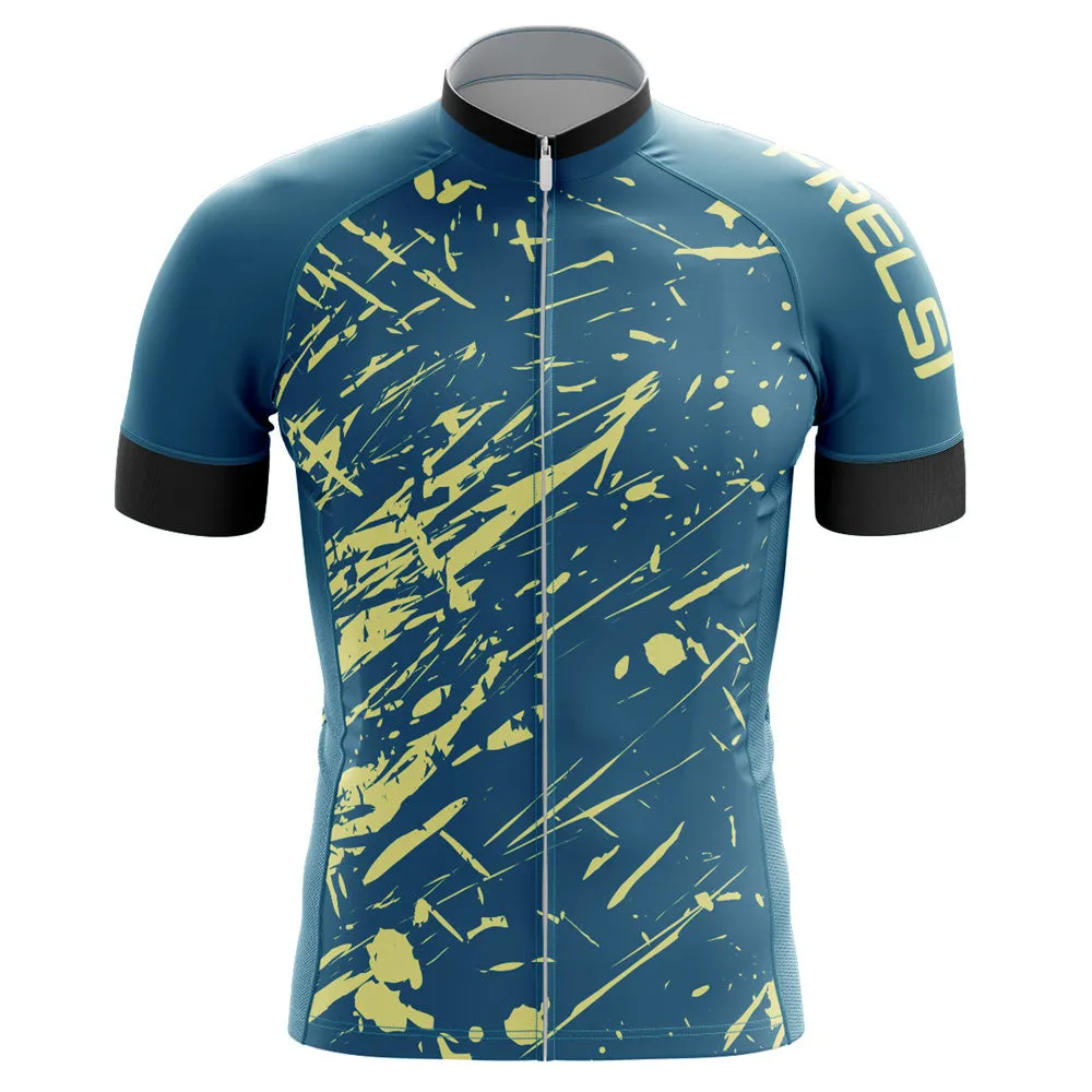 Yellow Splatters | Men's Short Sleeve Cycling Jersey