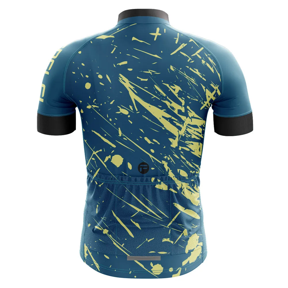 Yellow Splatters | Men's Short Sleeve Cycling Jersey